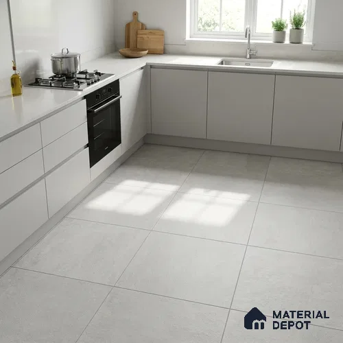 Terrazzo Salt & Paper Tile TL 11645 Sierra Frost | 2 ft x 2 ft Matte Finish Full Body Vitrified Wall & Floor Tile - 9 mm | Suitable For Bathroom, Balcony, Courtyard