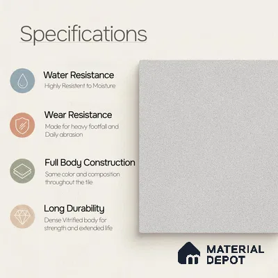Terrazzo Salt & Paper Tile TL 11645 Sierra Frost | 2 ft x 2 ft Matte Finish Full Body Vitrified Wall & Floor Tile - 9 mm | Suitable For Bathroom, Balcony, Courtyard