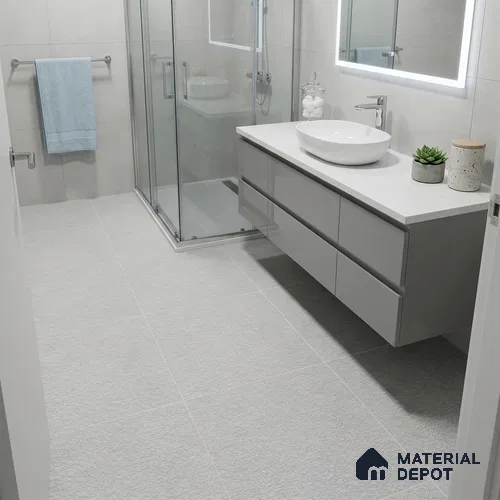 Terrazzo Salt & Paper Tile TL 11645 B Frosted Mesa | 2 ft x 2 ft Punch Matte Finish Full Body Vitrified Wall & Floor Tile - 9 mm | Suitable For Bathroom, Balcony, Courtyard