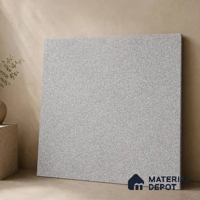 Terrazzo Salt & Paper Tile TL 11646 Silver Drift | 2 ft x 2 ft Matte Finish Full Body Vitrified Wall & Floor Tile - 9 mm | Suitable For Bathroom, Balcony, Courtyard