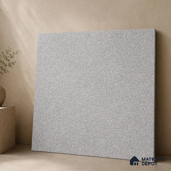 Terrazzo Salt & Paper Tile TL 11646 Silver Drift | 2 ft x 2 ft Matte Finish Full Body Vitrified Wall & Floor Tile - 9 mm | Suitable For Bathroom, Balcony, Courtyard