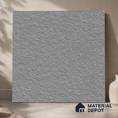 Terrazzo Salt & Paper Tile TL 11646 B Silver Mesa | 2 ft x 2 ft Punch Matte Finish Full Body Vitrified Wall & Floor Tile - 9 mm | Suitable For Bathroom, Balcony, Courtyard