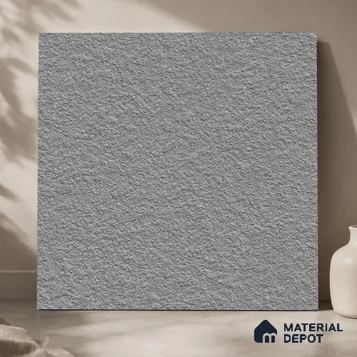 Terrazzo Salt & Paper Tile TL 11646 B Silver Mesa | 2 ft x 2 ft Punch Matte Finish Full Body Vitrified Wall & Floor Tile - 9 mm | Suitable For Bathroom, Balcony, Courtyard