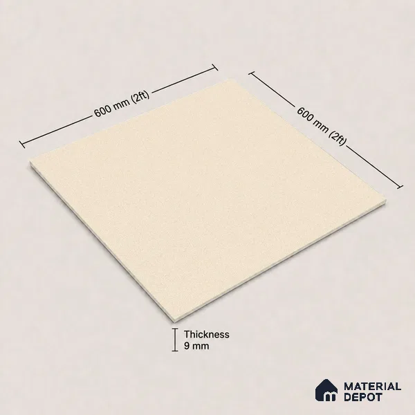Terrazzo Salt & Paper Tile TL 11647 Sahara Veil | 2 ft x 2 ft Matte Finish Full Body Vitrified Wall & Floor Tile - 9 mm | Suitable For Bathroom, Balcony, Courtyard
