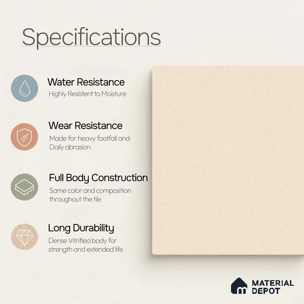 Terrazzo Salt & Paper Tile TL 11647 Sahara Veil | 2 ft x 2 ft Matte Finish Full Body Vitrified Wall & Floor Tile - 9 mm | Suitable For Bathroom, Balcony, Courtyard