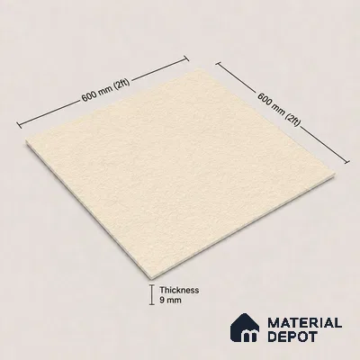 Terrazzo Salt & Paper Tile TL 11647 B Sahara Drift | 2 ft x 2 ft Punch Matte Finish Full Body Vitrified Wall & Floor Tile - 9 mm | Suitable For Bathroom, Balcony, Courtyard