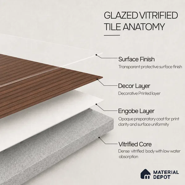 Punch Tile TL 11649 | 4 ft x 2 ft Punch Matte Finish Vitrified Tile - 9 mm