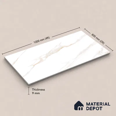 Stone Tile TL 11650 | 4 ft x 2 ft Glossy Finish Vitrified Tile - 9 mm