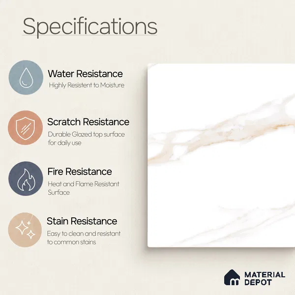 Stone Tile TL 11650 | 4 ft x 2 ft Glossy Finish Vitrified Tile - 9 mm