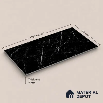 Stone Tile TL 11653 | 4 ft x 2 ft High Glossy Finish Vitrified Tile - 9 mm