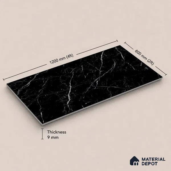 Stone Tile TL 11653 | 4 ft x 2 ft High Glossy Finish Vitrified Tile - 9 mm
