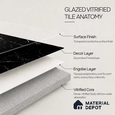 Stone Tile TL 11653 | 4 ft x 2 ft High Glossy Finish Vitrified Tile - 9 mm