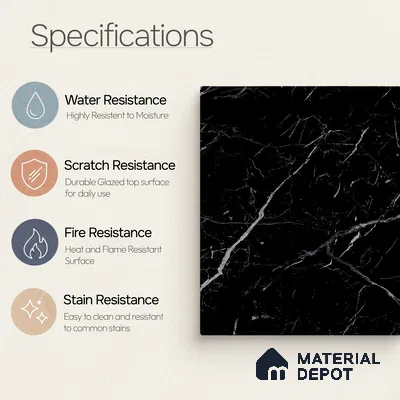 Stone Tile TL 11653 | 4 ft x 2 ft High Glossy Finish Vitrified Tile - 9 mm