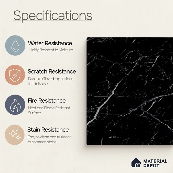 Stone Tile TL 11653 | 4 ft x 2 ft High Glossy Finish Vitrified Tile - 9 mm