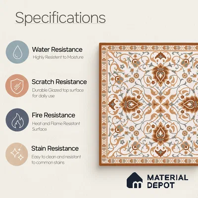 Stone Tile TL 11655 | 2 ft x 2 ft Carving Matte Finish Vitrified Tile - 9 mm