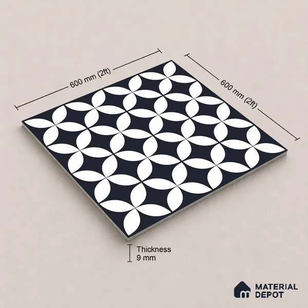 Stone Tile TL 11656 | 2 ft x 2 ft Matte Finish Vitrified Tile - 9 mm
