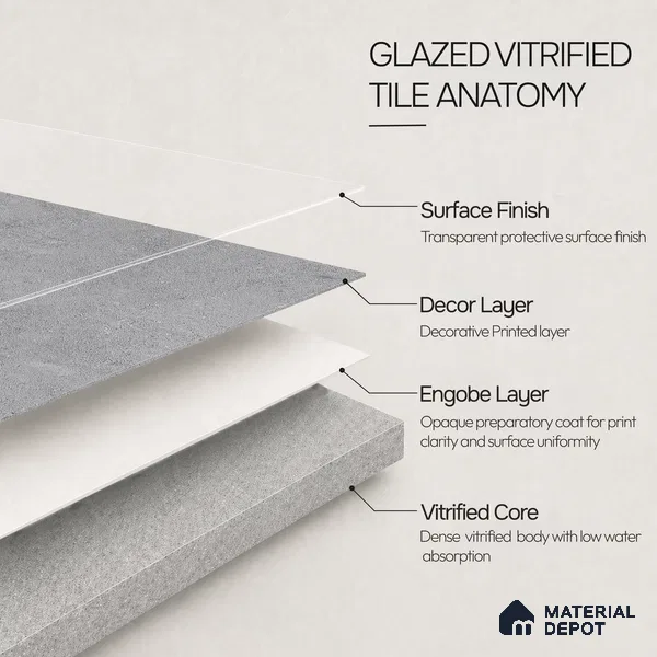 Punch Tile TL 11658 | 2 ft x 2 ft Punch Matte Finish Vitrified Tile - 9 mm