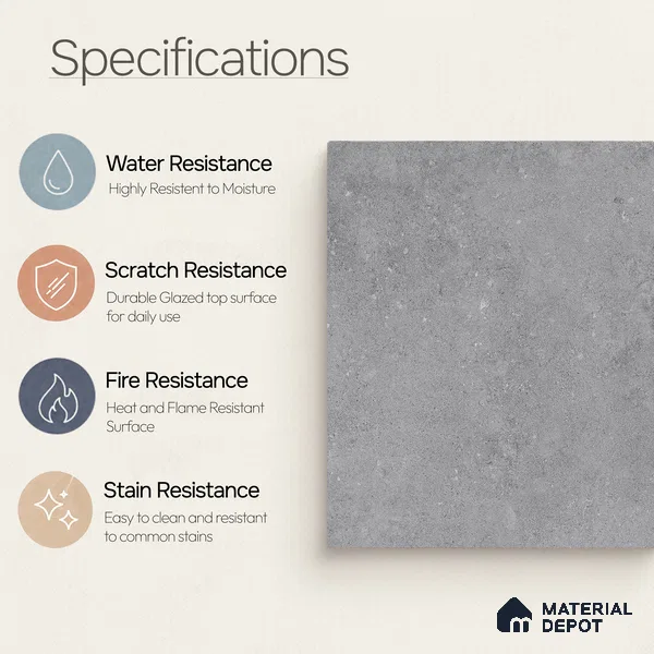 Punch Tile TL 11658 | 2 ft x 2 ft Punch Matte Finish Vitrified Tile - 9 mm