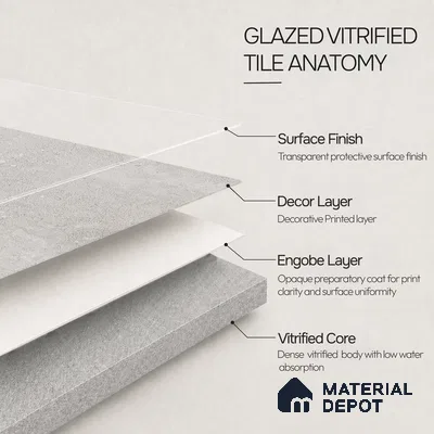 Punch Tile TL 11658 B | 2 ft x 2 ft Punch Matte Finish Vitrified Tile - 9 mm