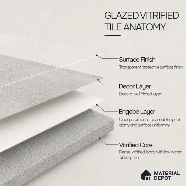 Punch Tile TL 11658 B | 2 ft x 2 ft Punch Matte Finish Vitrified Tile - 9 mm