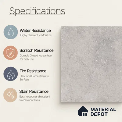 Punch Tile TL 11658 B | 2 ft x 2 ft Punch Matte Finish Vitrified Tile - 9 mm