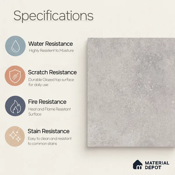 Punch Tile TL 11658 B | 2 ft x 2 ft Punch Matte Finish Vitrified Tile - 9 mm