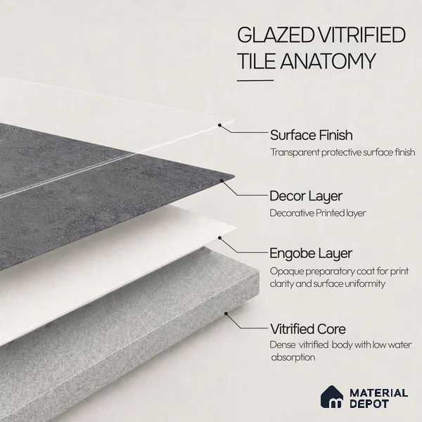 Punch Tile TL 11658 C | 2 ft x 2 ft Punch Matte Finish Vitrified Tile - 9 mm