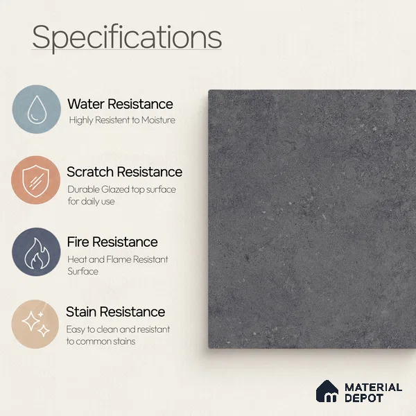 Punch Tile TL 11658 C | 2 ft x 2 ft Punch Matte Finish Vitrified Tile - 9 mm
