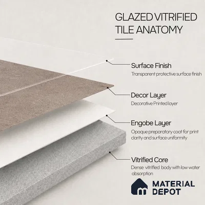 Punch Tile TL 11658 D | 2 ft x 2 ft Punch Matte Finish Vitrified Tile - 9 mm