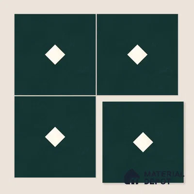 Moroccan Wall & Floor Decor Tile TL 11662 B Emerald Diamond 1 ft x 1 ft Ceramic Matte Finish Tile - 10 mm | Suitable For Kitchen, Bathroom, Balcony