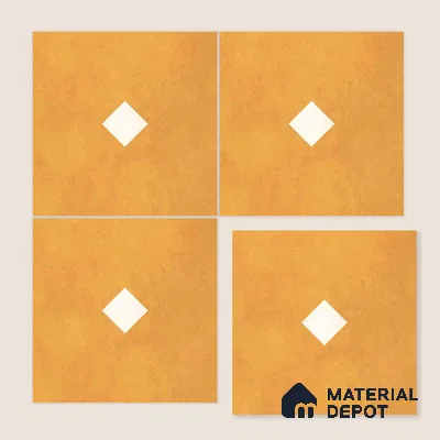 Moroccan Wall & Floor Decor Tile TL 11662 E Amber Diamond 1 ft x 1 ft Ceramic Matte Finish Tile - 10 mm | Suitable For Kitchen, Bathroom, Balcony
