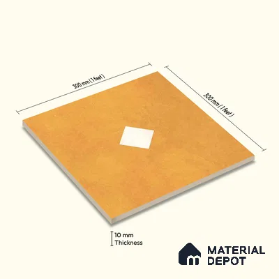 Moroccan Wall & Floor Decor Tile TL 11662 E Amber Diamond 1 ft x 1 ft Ceramic Matte Finish Tile - 10 mm | Suitable For Kitchen, Bathroom, Balcony