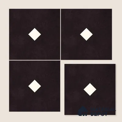 Moroccan Wall & Floor Decor Tile TL 11662 F Noir Diamond 1 ft x 1 ft Ceramic Matte Finish Tile - 10 mm | Suitable For Kitchen, Bathroom, Balcony