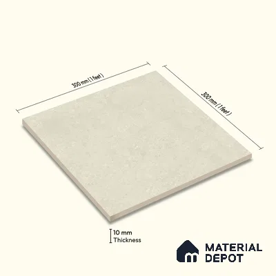Moroccan Wall & Floor Light Tile TL 11680 Sandstone Mist 1 ft x 1 ft Ceramic Matte Finish Tile - 10 mm | Suitable For Kitchen, Bathroom, Balcony