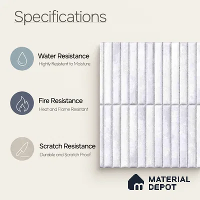 Faux Kitkat Subway Wall Tile TL 11684 B Frosted Lattice 2 ft x 1 ft Ceramic Glossy Finish Tile - 9 mm | Suitable For Bathroom, Dining Area, Kitchen Backsplash