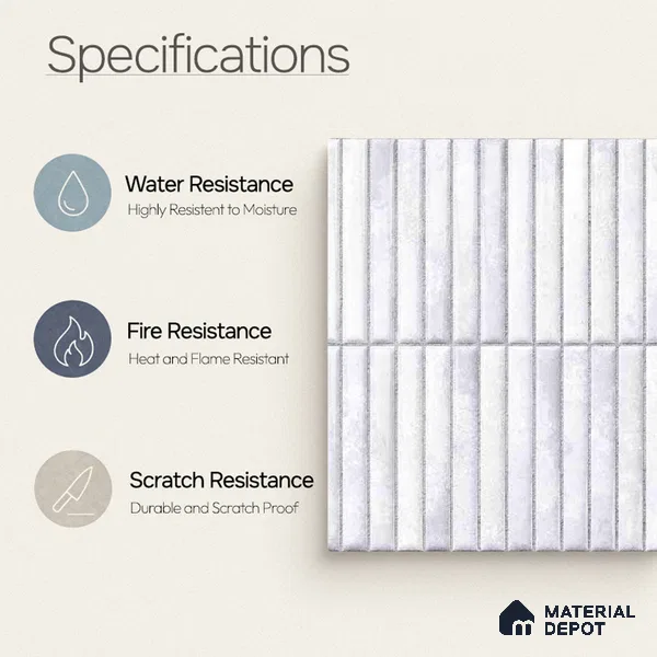 Faux Kitkat Subway Wall Tile TL 11684 B Frosted Lattice 2 ft x 1 ft Ceramic Glossy Finish Tile - 9 mm | Suitable For Bathroom, Dining Area, Kitchen Backsplash
