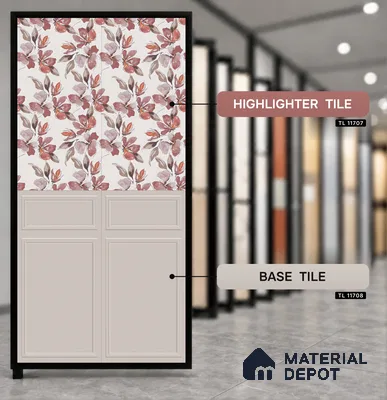 Tropical Wall Decor Tile TL 11707 | 4 ft x 2 ft Vitrified Glue Double Digital Tile - 9 mm | Suitable for Bathroom, Accent/Feature Wall, Dining Area