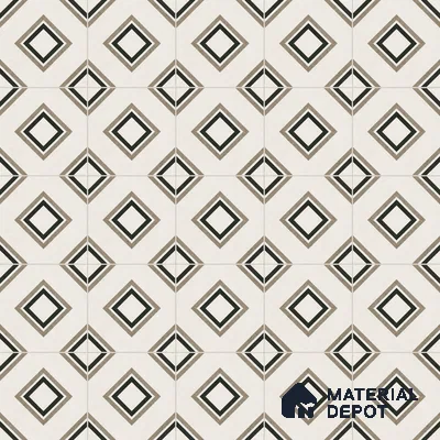 Moroccan Floor & Wall Tile TL 11725 | 8 in x 8 in Vitrified Matte Tile - 9 mm