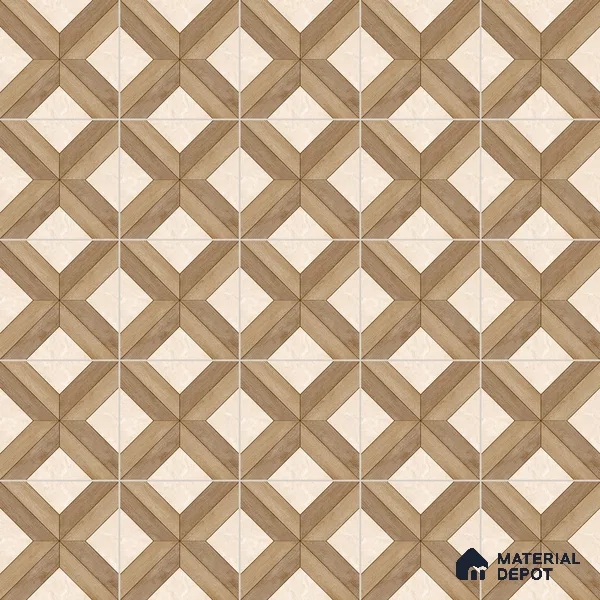 Moroccan Floor & Wall Tile TL 11726 | 8 in x 8 in Vitrified Matte Tile - 9 mm