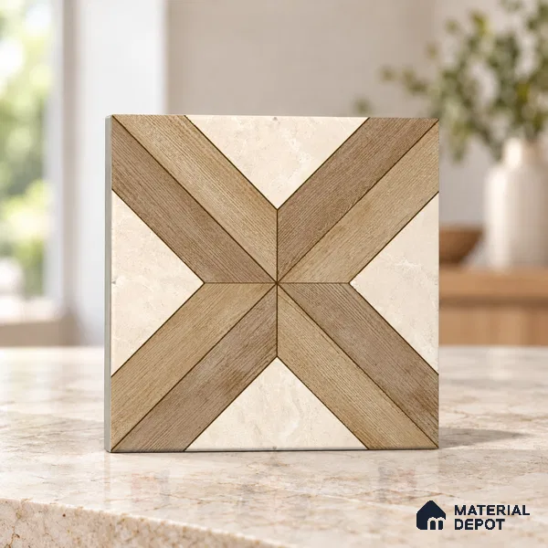 Moroccan Floor & Wall Tile TL 11726 | 8 in x 8 in Vitrified Matte Tile - 9 mm