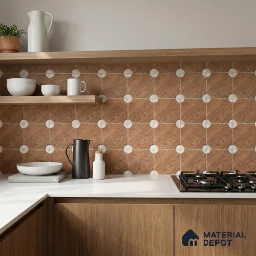 Moroccan Floor & Wall Tile TL 11727 | 8 in x 8 in Vitrified Matte Tile - 9 mm