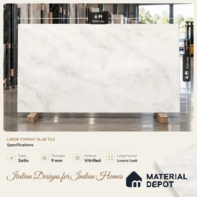 Endless Onyx Wall & Floor Tile TL 11742 6 ft x 4 ft Satin Finish Vitrified Tile - 9 mm | Suitable For Living Room, Bedroom, Bathroom