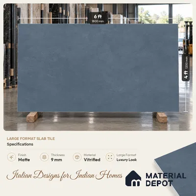 Stone Wall & Floor Tile TL 11743 B | 6 ft x 4 ft Vitrified Matte Tile - 9 mm