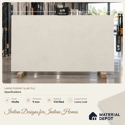Stone Wall & Floor Tile TL 11743 | 6 ft x 4 ft Vitrified Matte Tile - 9 mm