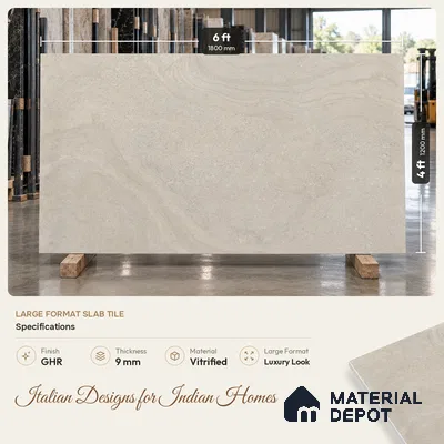 Stone Wall & Floor Tile TL 11747 | 6 ft x 4 ft Vitrified GHR Tile - 9 mm