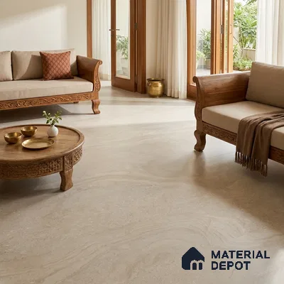 Stone Wall & Floor Tile TL 11747 | 6 ft x 4 ft Vitrified GHR Tile - 9 mm