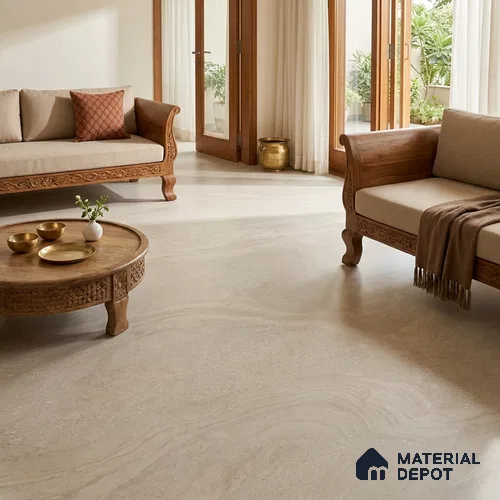 Stone Wall & Floor Tile TL 11747 | 6 ft x 4 ft Vitrified GHR Tile - 9 mm