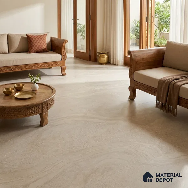 Stone Wall & Floor Tile TL 11747 | 6 ft x 4 ft Vitrified GHR Tile - 9 mm