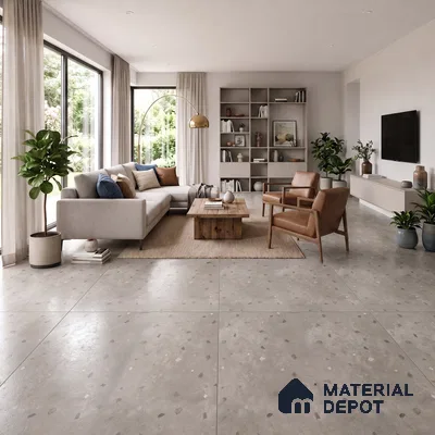 Terrazzo Wall & Floor Tile TL 11750 | 6 ft x 4 ft Vitrified Double Digital Matte Tile - 9 mm