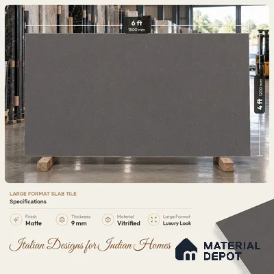 Stone Wall & Floor Tile TL 11751 | 6 ft x 4 ft Vitrified Double Digital Matte Tile - 9 mm